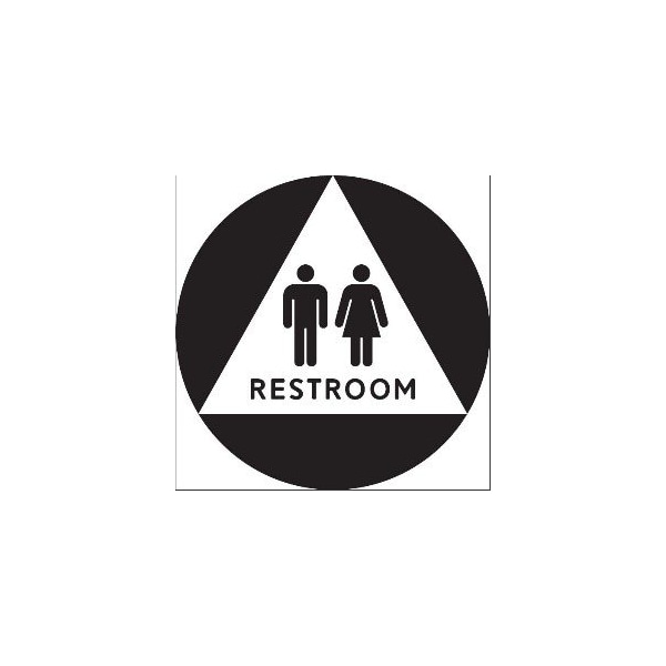 Restroom, 12" W x Circle/Trianlge, Acrylic